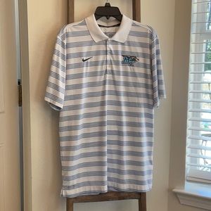 MTSU Nike Dri-Fit Men’s L Blue Stripe 3 Button Polo